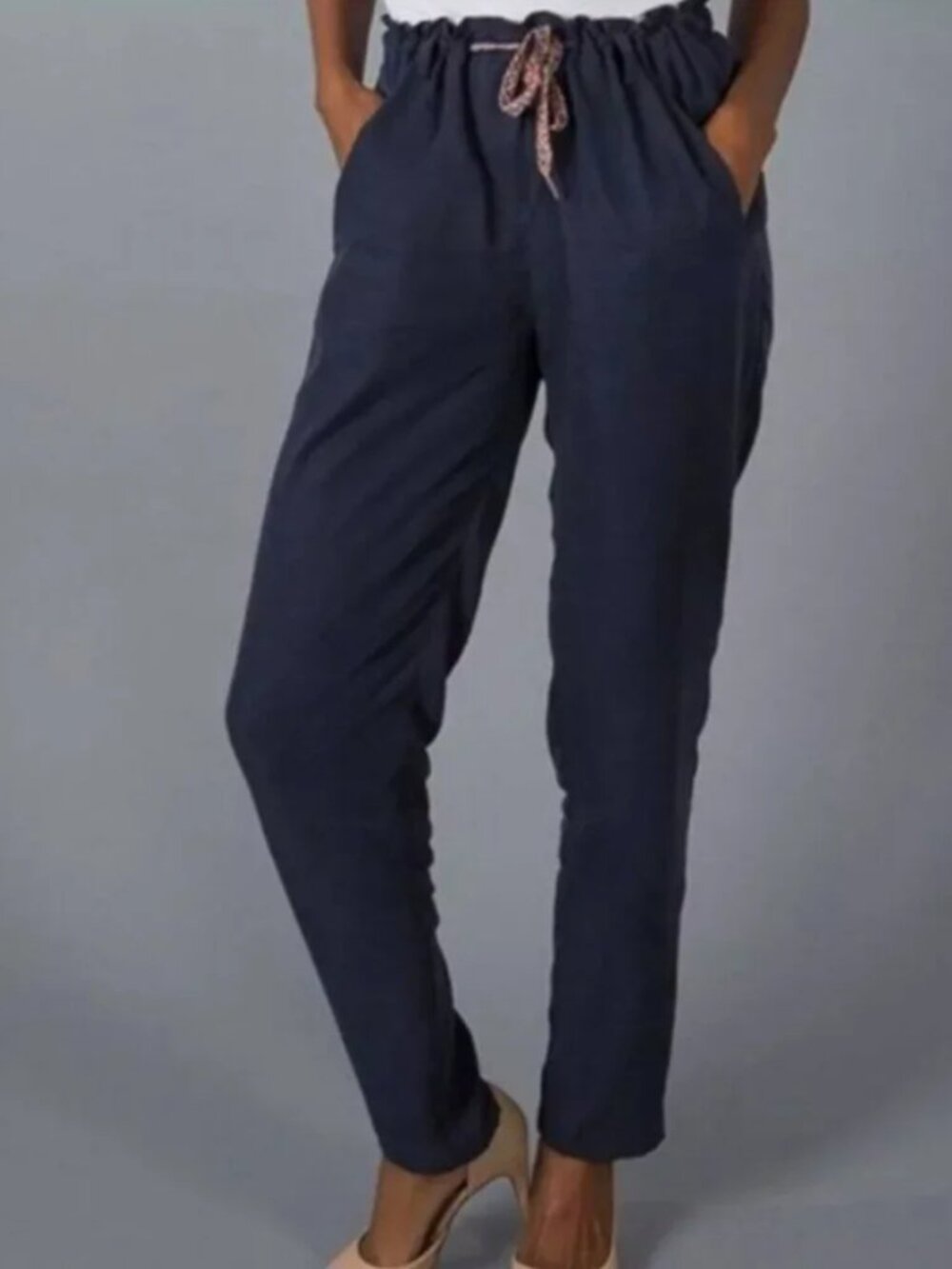 New Betabrand Indigo Work From Home Joggers Dress Pant Yoga Pants Large